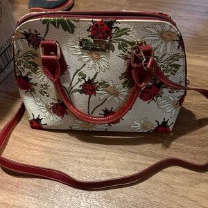 Signare tapestry USA Ladybug and Daisy Shoulder Bag replaceable crossbody strap